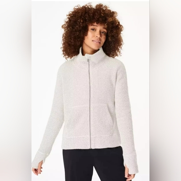 SWEATY Betty Restful Boucle Zip Through size small - Picture 7 of 7